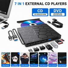 External CD DVD Drive USB 3.0 Writer Burner Player for PC Laptop Windows 11 10