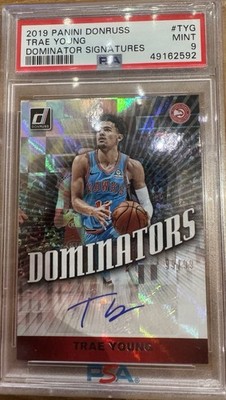 2019 Panini Donruss Trae Young DS-TYG Dominator Signatures Auto /99 PSA 9