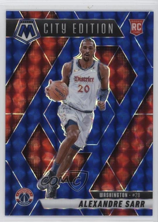 2024 Panini Mosaic City Edition Blue Prizm 53/199 Alexandre Sarr Rookie RC 19l7
