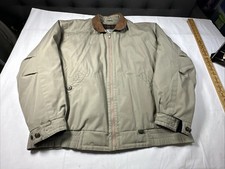 VTG London Fog Mens Jacket Removable Lined Tan Classic Sz- L Long 2804