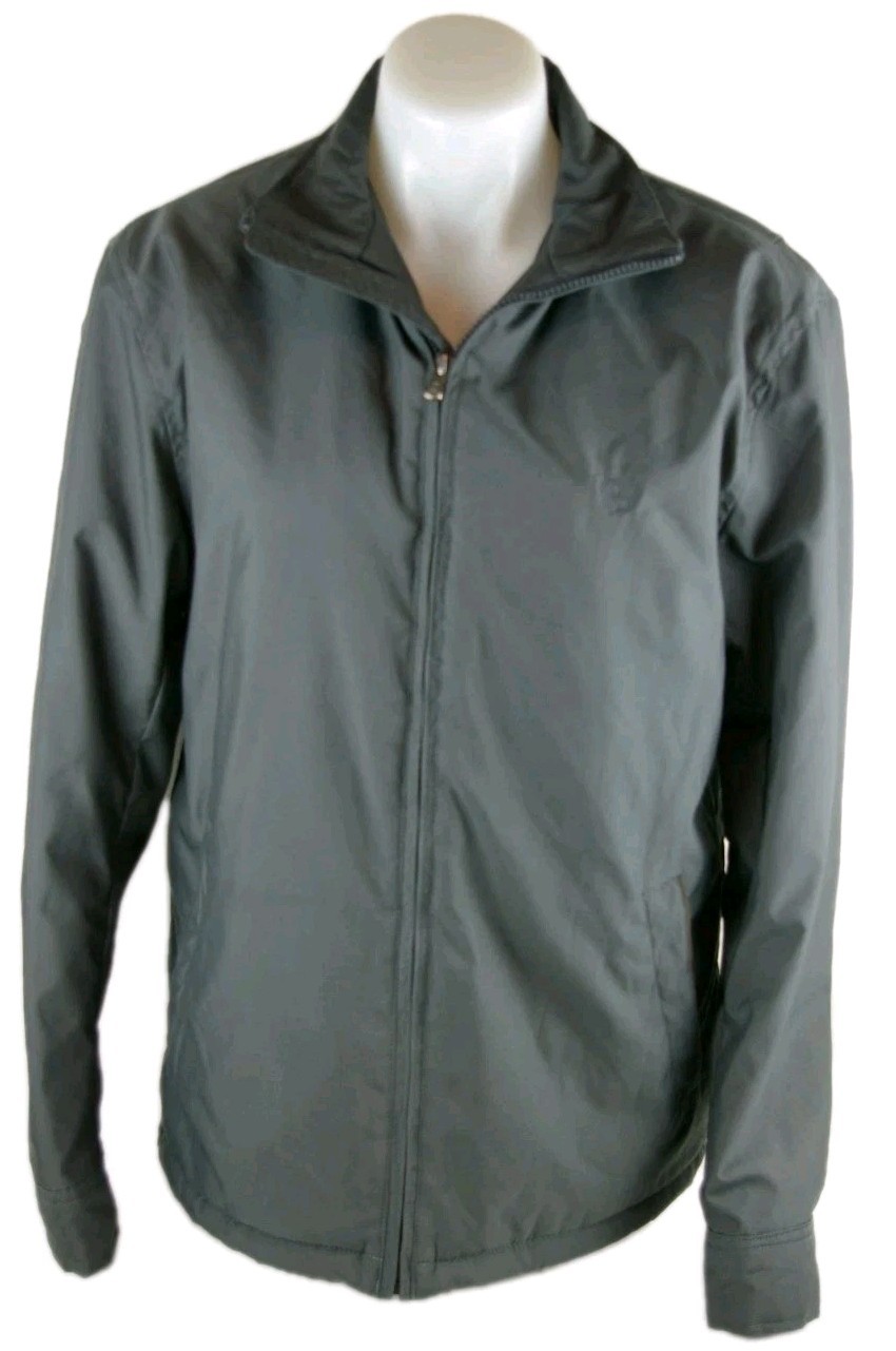 Chaps Solid Gray Full Zip Fleece Lined Jacket Men… - image 1