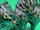 Vintage Scary Ceramic Spooky Black Alley Cat Hobbyist Halloween Creepy Eyes L👀K — photo 3