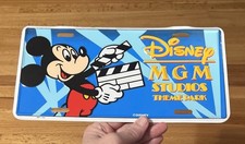Vintage Walt Disney Word MGM Studios Theme Park Mickey Mouse LICENSE PLATE