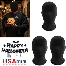1Pc Full Face Mask Cover Faceless Skin Masks Halloween Cosplay Spandex Hood