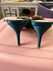 teal satin Coutgo mules Sz 41 — photo 3