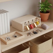 Wooden Lock and Key Toy Natural Wood Wooden Lock Box Hand-Eye Coordination