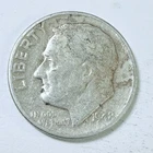 1948 Roosevelt Dime 90% Silver Circulated Coin Free Shipping #8767