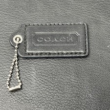 Coach Leather Hang Tag Fob Replacement Black 2.5x1.25