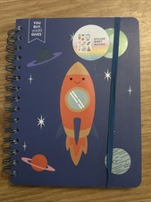 Rocket Space Yoobi Spiral Journal 100 College Ruled Sheets Sticker Sheet New