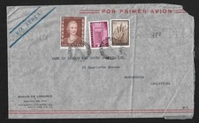 FALKAND IS. TO UK AIR MAIL REGD. UNIVERSAL POSTAL UNION CACHET FDC COVER 1949