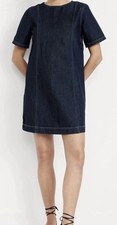 Old Navy Denim Shift Dress Women’s XL Blue Zip Back Round Neck