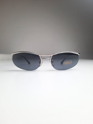 Versus Versace Mod. L23 Vintage 90er Oval Half Frame Sonnenbrille NOS