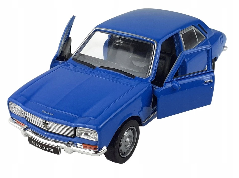 Welly 1975 Peugeot 504 blu scala 1:34 1:39 modellino auto pressofuso 4,5... - Immagine 3 di 4