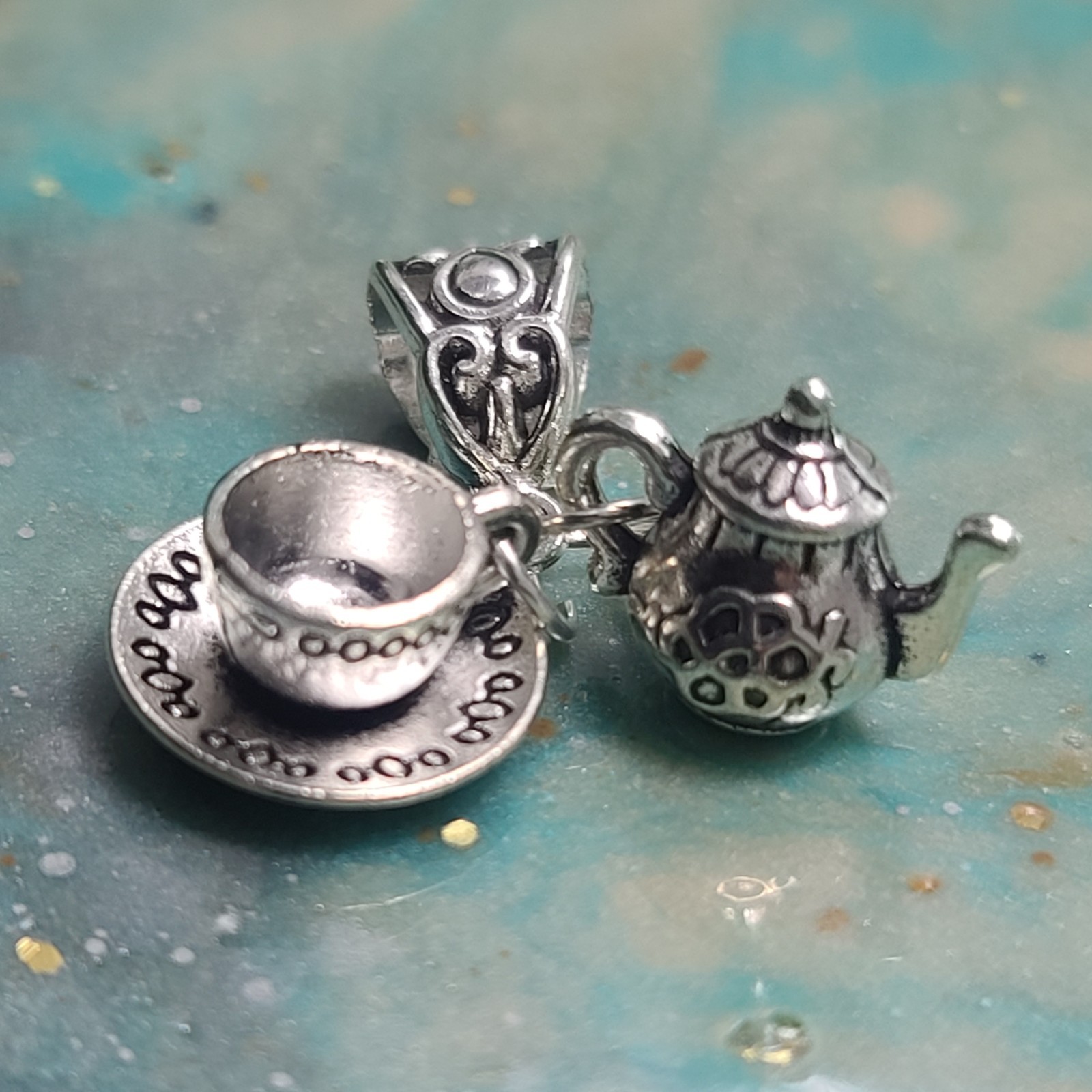 Tea Time Stackable Layered Multiple Charms For Eu… - image 1