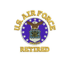 US AIR FORCE EMBROIDERED Long Sleeved POLO SHIRT USAF RETIRED