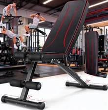 Adjustable Weight Bench Fitness Incline Decline Foldable Workout for Home Gym US