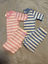 Set Of 2 Hanna Andersson Organic Cotton Short Striped Pajamas, 6-7, 2024