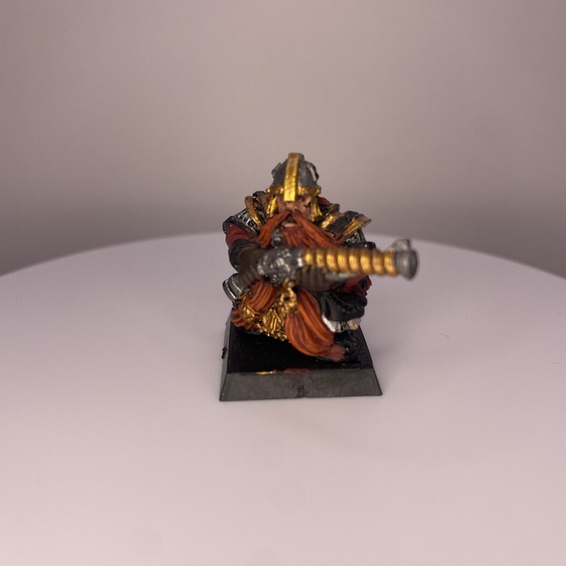 Dwarf Lord With Rifle - Classic Metal Warhammer OOP Well Part Painted - WFB-032