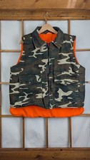 Vintage 00s Y2K Sports Afield Reversible Camo Hunting Vest Safety Orange Men's L