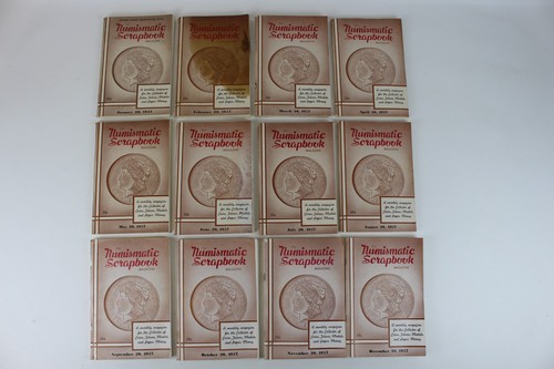 Complete 1957 Twelve Issues Numismatic Scrapbook Vol XXIII No1-12 HTF!