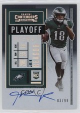 2020 Panini Contenders RPS Playoff Ticket 83/99 Jalen Reagor #108 Auto 4g8