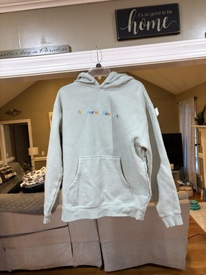 Be Your Mythical Best Hoodie Pullover Sweatshirt Dusty Sage Sz M Unisex