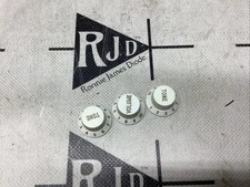 80’s Japan Strat Relic White Guitar Control Tone Knob 4 Spoke 3