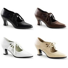Pleaser Funtasma Victorian Lace Up Pumps Kitten Heels Adult Women Victorian03
