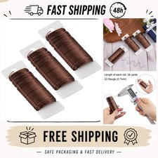 22 Gauge Brown Metal Floral Wire - 114 Yards for Crafts Decorations