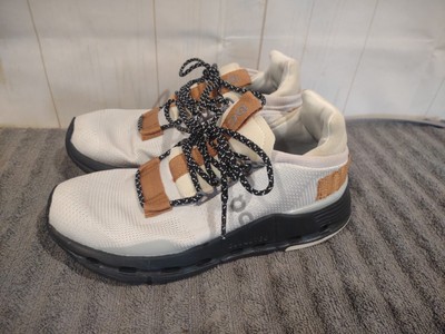 On Cloudnova Cloud Nova White Pecan Black Running Walking Shoes Womens Size W4.5