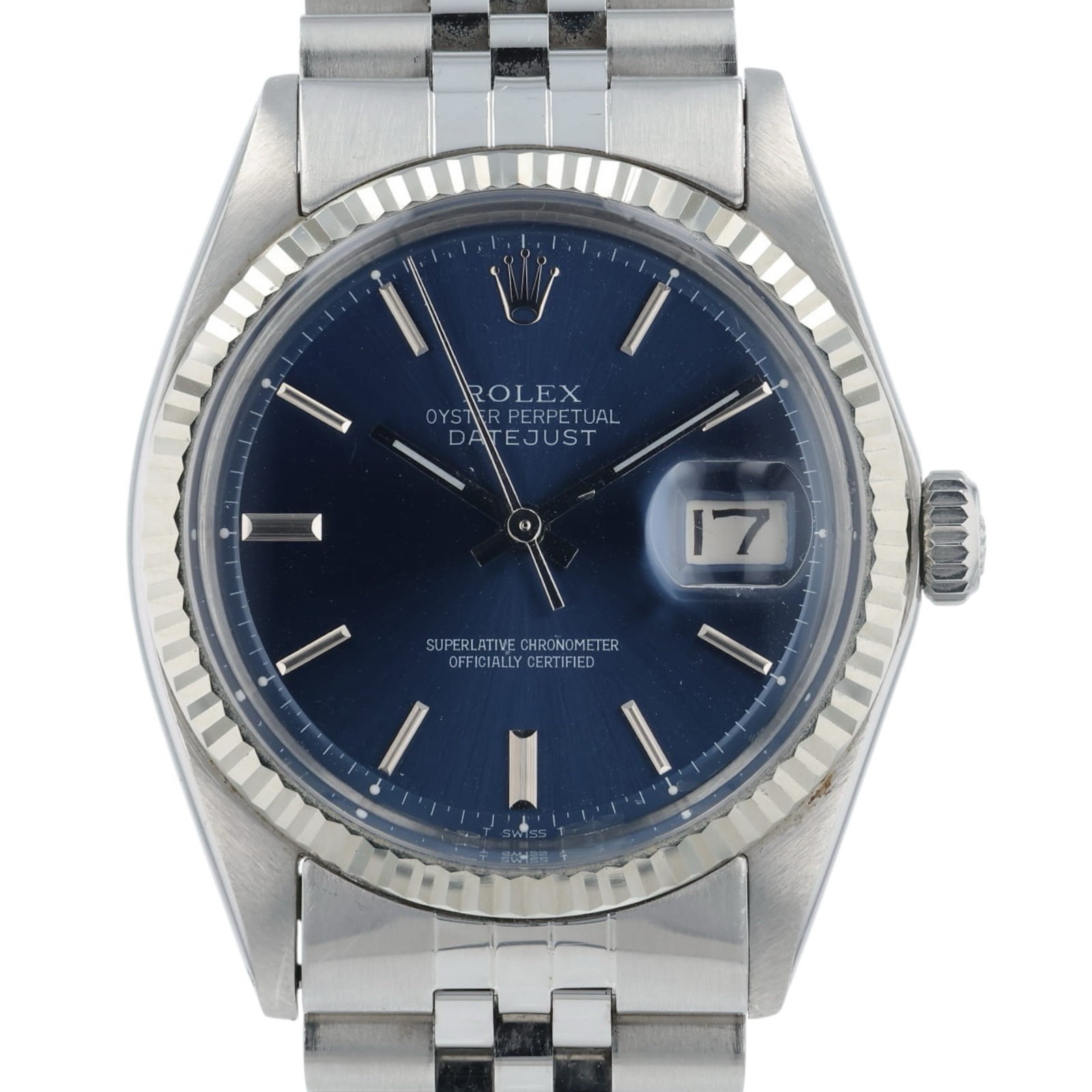 Rolex Datejust Blue Dial Stainless Steel 36mm Automatic Movement Mens Watch 1601 image 2
