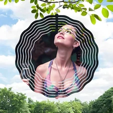 Colorful Metal Hanging Wind Spinners & Chimes for Yard & Garden - Artistic