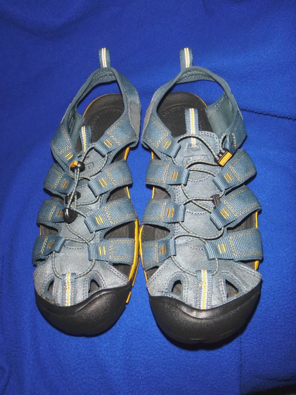 Scarpa Keen uomo Newport H2 taglia 12 atletica escursionismo sport sandalo blu acqua