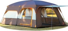 KTT Extra Large Tent 10-12-14 Person A ,Family Cabin Tents,2 Rooms,3 Doors