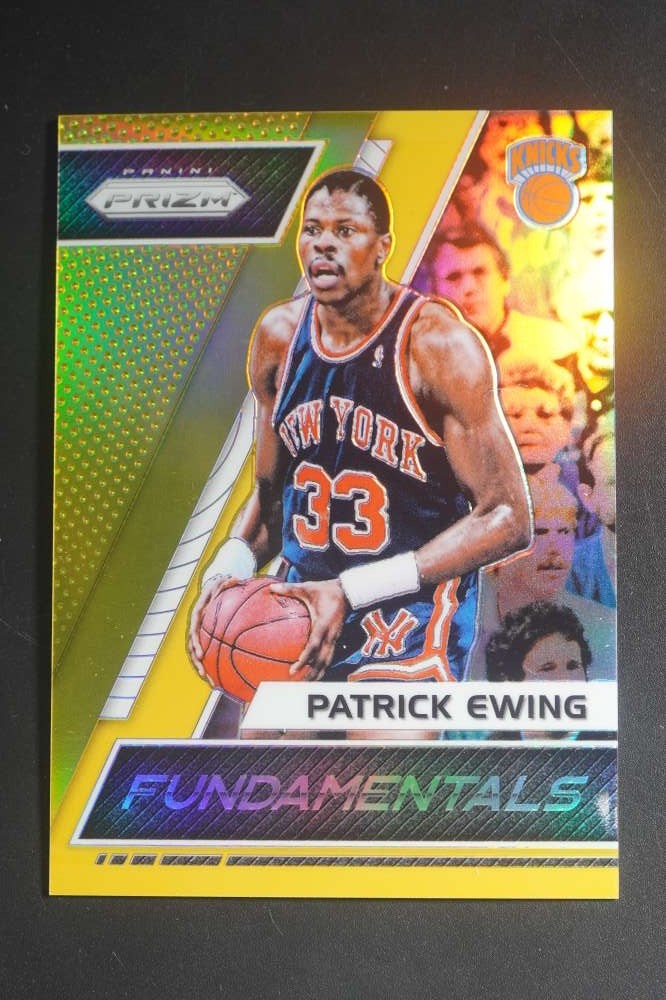 2017-18 Panini Prizm Patrick Ewing #10 Fundamentals Gold /10 Knicks DA530
