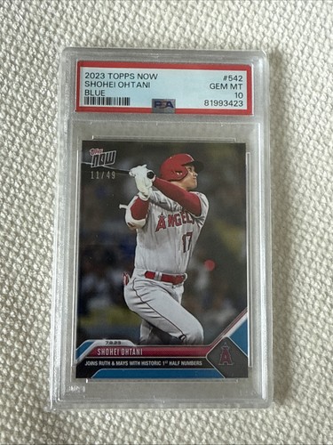 2023 Topps Now - Shohei Ohtani #542 Blue /49 - PSA 10 Gem Low Pop Rare