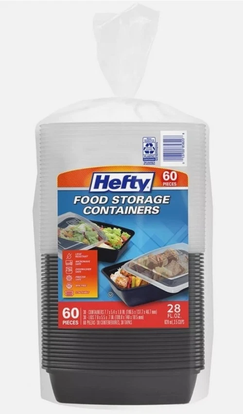 Hefty Food Storage Containers with Lids 28 oz., 60 pc. - Image 2 of 4