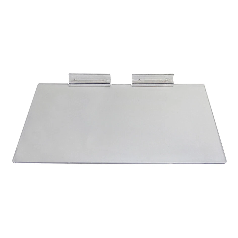 100 Pc Slatwall 4'' x 10'' Flat Styrene Clear Shoe Shelf Acrylic Display Fixture - Image 4 of 4