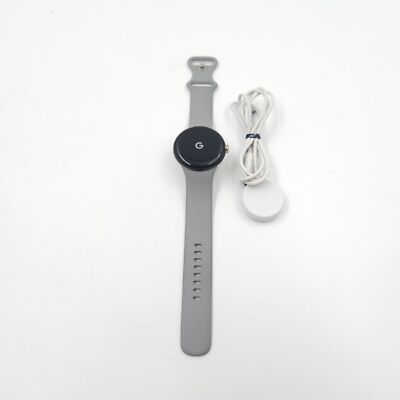 Google Pixel Watch 41mm Matte Black Stainless Steel Case (LTE), EXCELLENT