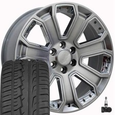 20 Inch Hyper 5661 Rims Tires Tpms Set Fit Silverado Tahoe Suburban