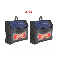 Outdoor Solar Ultrasonic Power Pest Animal Repeller Repellent Garden Cat Dog Fox