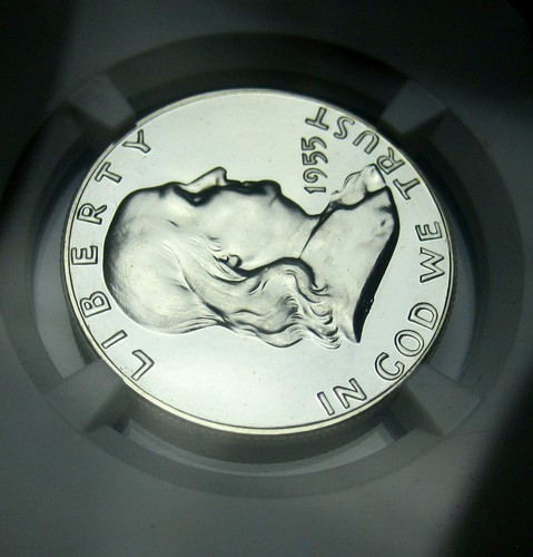 1955 PF 68 CAMEO Franklin Silver Half Dollar NGC Proof 68 CAMEO - Picture 7 of 10