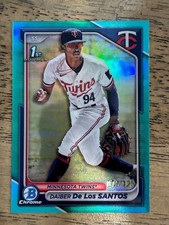 Daiber De Los Santos 2024 Bowman Chrome Prospects AQUA REFRACTOR /125 #BCP-185