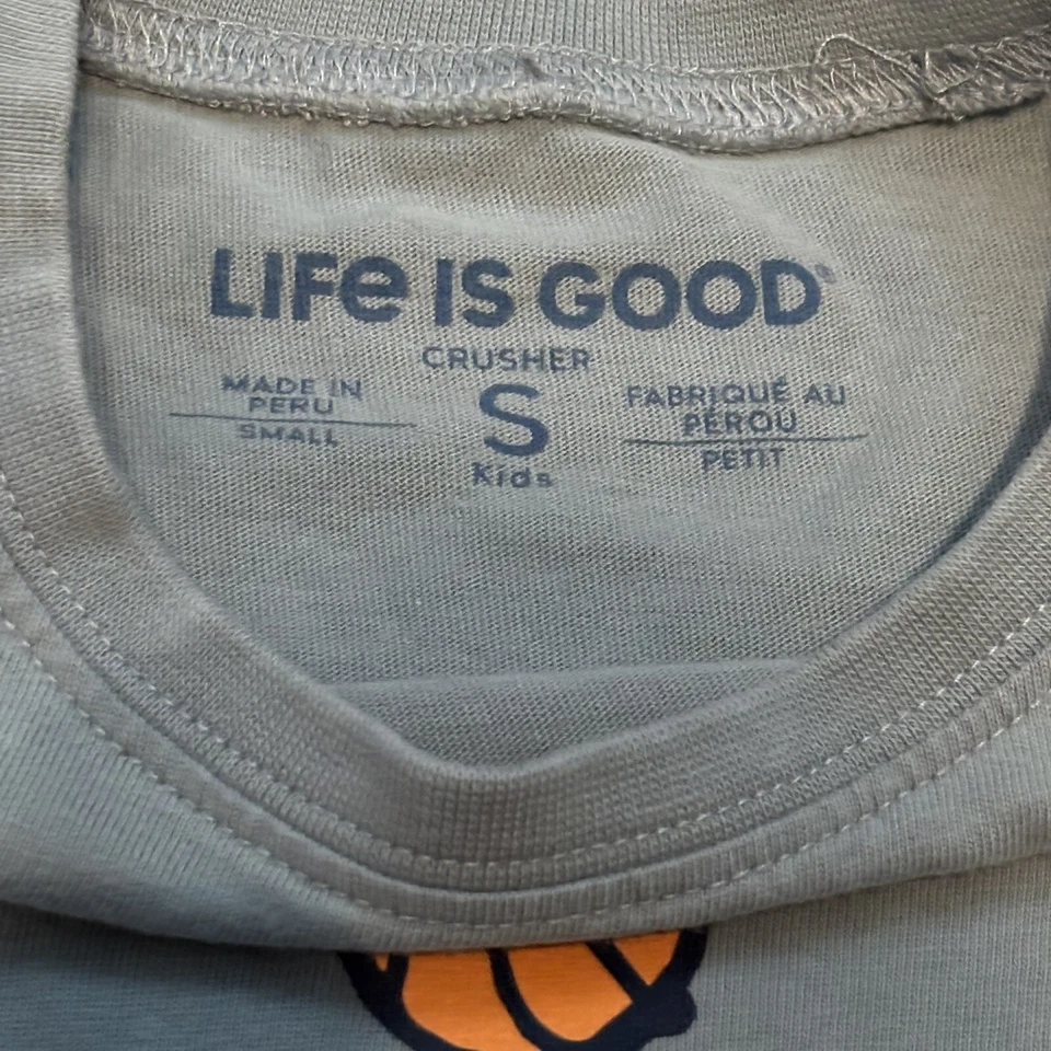 Camiseta trituradora de baloncesto Small Life Is Good para niños AZUL GUC algodón Foto 3 de 4