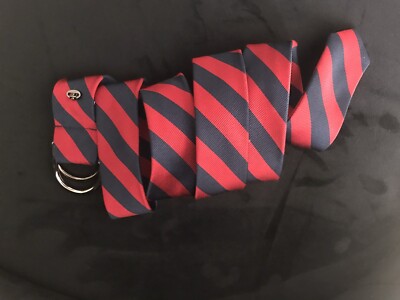 Gürtel Seide Conte of Florence Unisex Seidengürtel Blau Rot gestreift