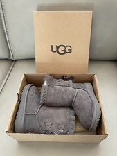 Ugg T Bailey Bow II Boot Grey Little Kid Size 8 Very Clean