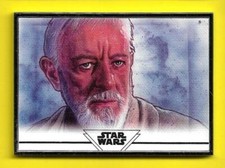 2021 Topps Star Wars Stellar Sketch Reproduction #56 Ben Kenobi #77/100 Bergren