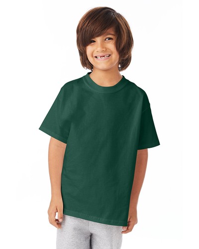 Hanes Youth Authentic-T Stylish T Shirt Casual Plain T-Shirt - 54500 - Picture 8 of 27