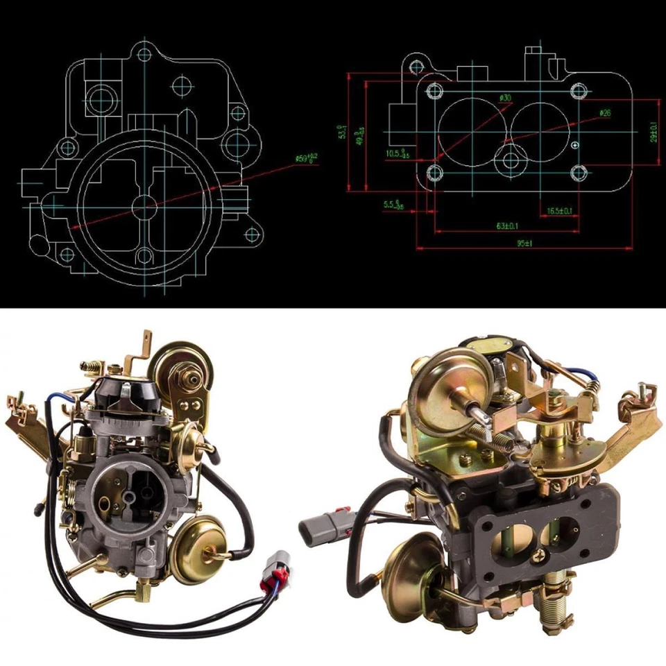 Carburador Carby Carbie Motor GAS E13 E15 A15 Para Nissan Sentra B11 B12 Pulsar - Imagem 2 de 4