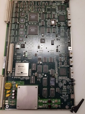 POPULATED PCB BOARD PULLED FROM WORKING EQ. MANY EXPENSIVE PARTS